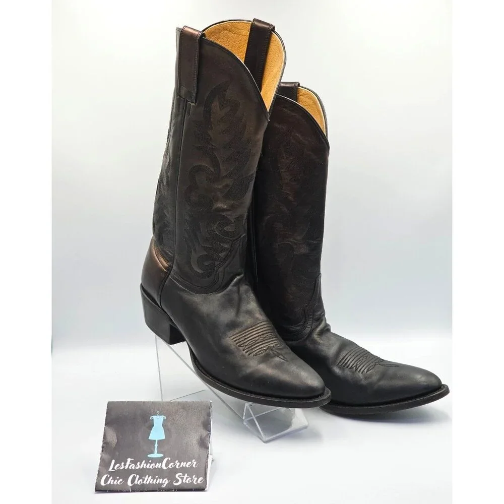 Cody James Men's Brown Metallic Western Leather Round Toe Boots Size 8.5D 2552 - Picture 4 of 16